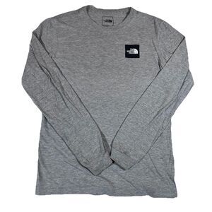 The North Face Grey Long Sleeve Pullover T-Shirt With Back Graphic Men's XS